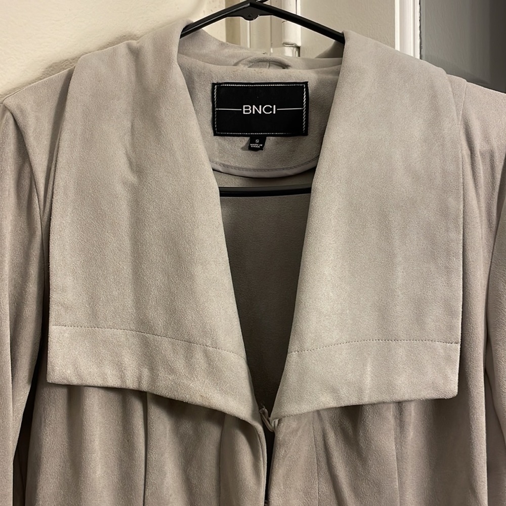 Light Gray Very Soft Suede Jacket - image 2